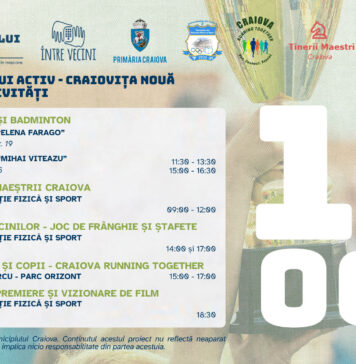 Craiovița Nouă devine cartierul sportului pe 17 octombrie: competiții gratuite pentru copii, părinți și vecini